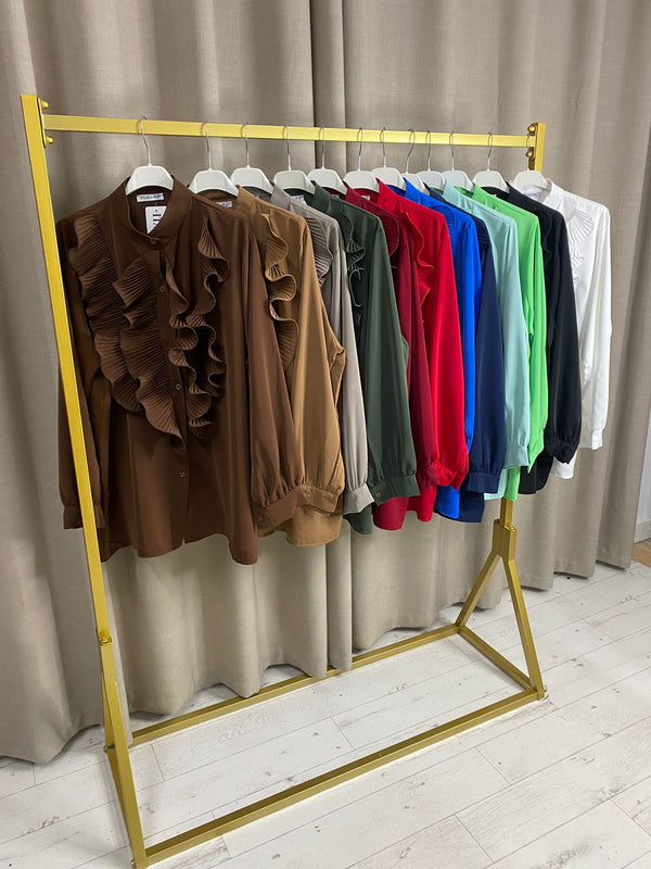 Bianca Plus Ruffle Frill Long Sleeve Shirt